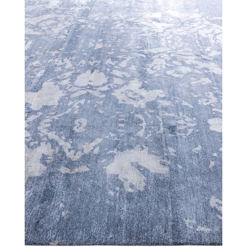 Modern One-of-a-Kind Hand-Knotted Area Rug - Ivory, 9' 2" x 12' 2" - 9' 2" x 12' 2"