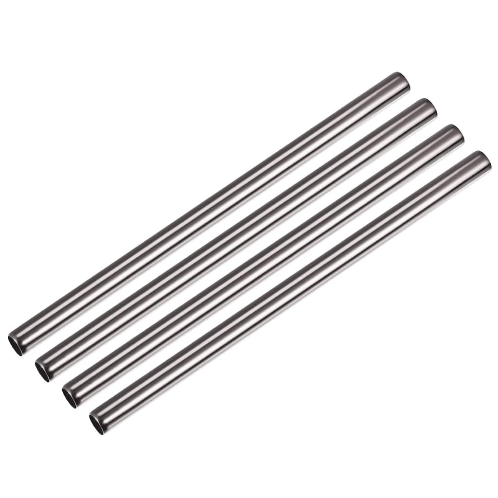 Reusable Metal Straws 4Pcs, Stainless Steel Straight Drinking Straw