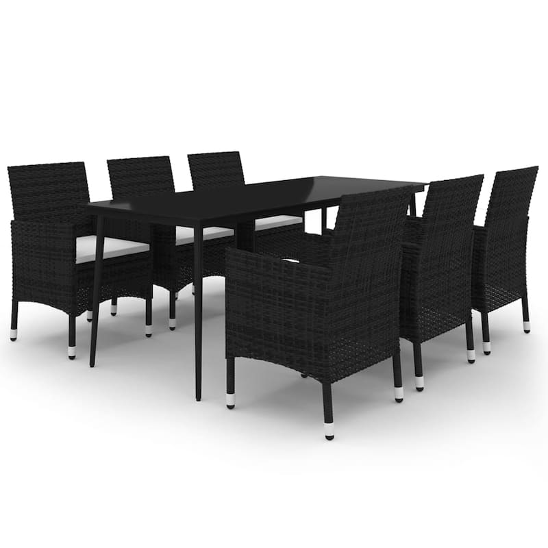vidaXL Patio Dining Set 3/5/7 Piece Multi Colors 31.5"/55.1" Table Length - 78.7" x 39.4" x 29.1"