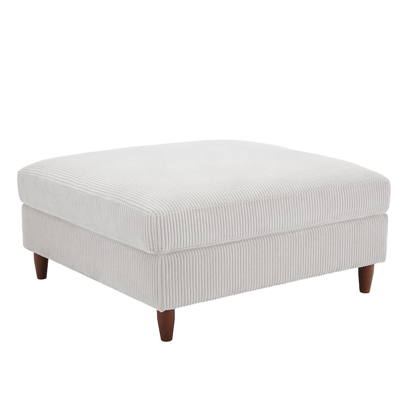 40" W Oversized Corduroy Upholstered Ottoman