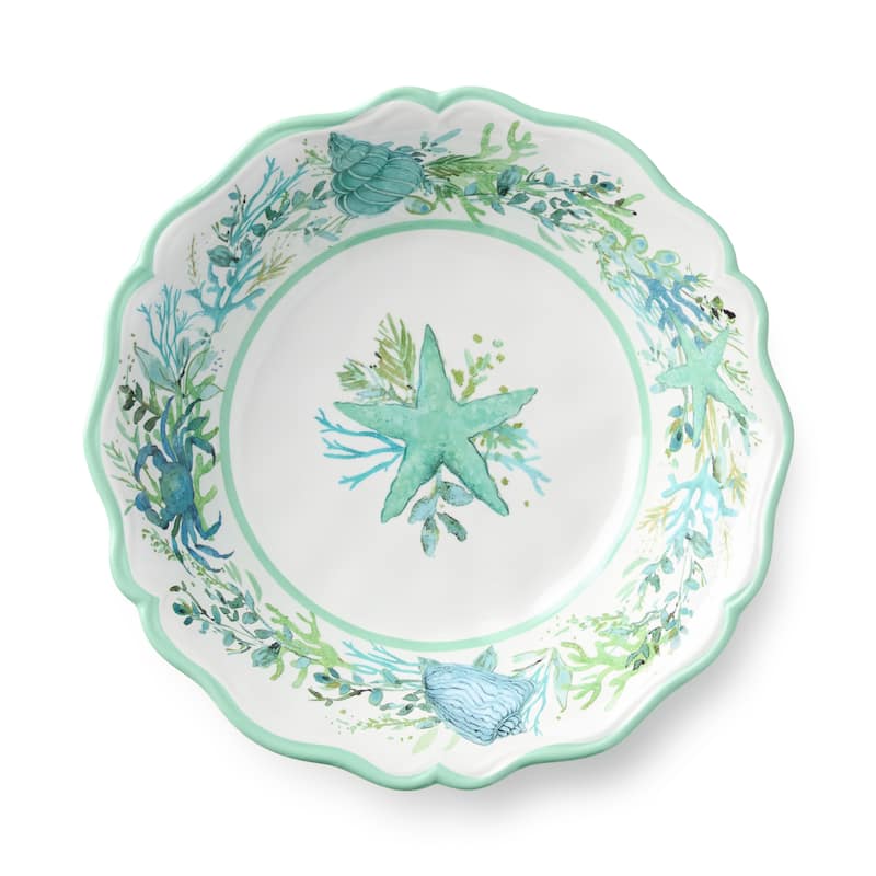 Certified International Sea Glass Melamine 28 oz. All Purpose Bowls, Set of 4 - 8.50"L x 8.50"W x 2.00"H