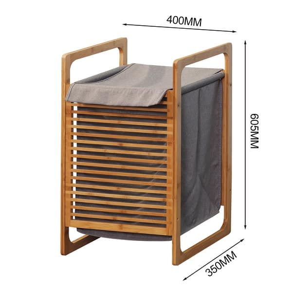 Bathroom Laundry Basket Bamboo Storage Basket - 15.74 x 13.78 x 23.82 inches