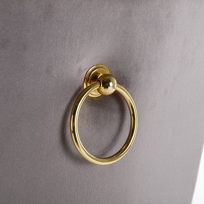 GDF Studio-Nikki Modern Wood Velvet Upholstered Dining Chair with Golden Stainless Steel Legs