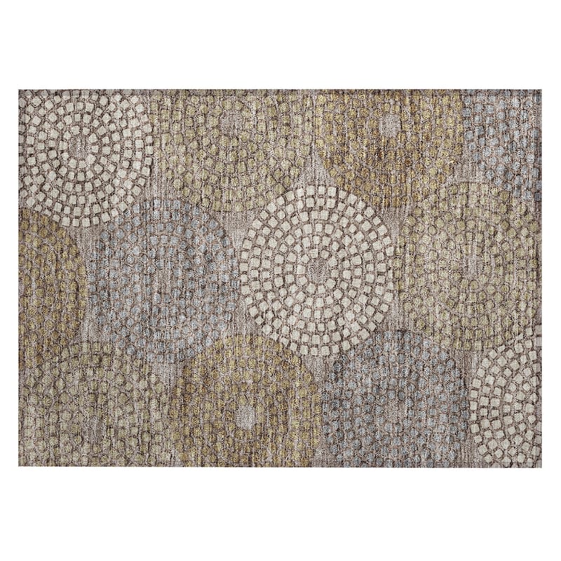 Machine Washable Indoor/ Outdoor Chantille Contemporary Geo Rug