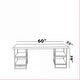 Desks, 60in Extra Wide Industrial Metal Frame Wood Top Writing Computer ...