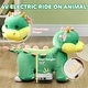 preview thumbnail 3 of 7, Qaba 6V Kids Ride on Horse, Triceratops Shaped Battery Powered Ride on Toy with Music, PU Wheels for Kids Aged 18-36 Months