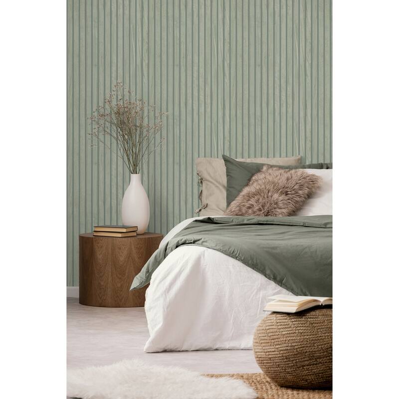 Belgravia Decor Panacea Sage Wood Wallpaper