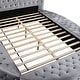 preview thumbnail 2 of 18, Furniture of America Shendae Glam Tufted Velvet Storage Footboard Round Platform Bed
