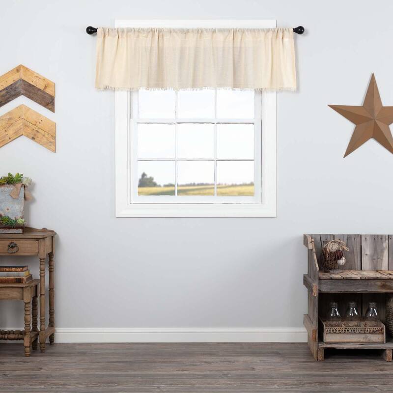 Tobacco Cloth Fringed Valance