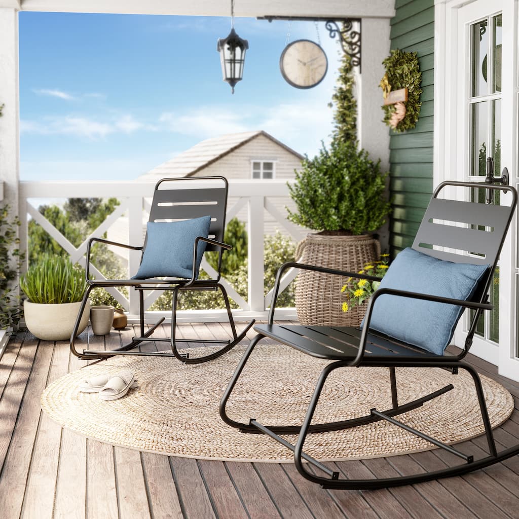 Outdoor Leisure Rocker Lounge Chairs Rocking Chairs for Patio Porch Garden