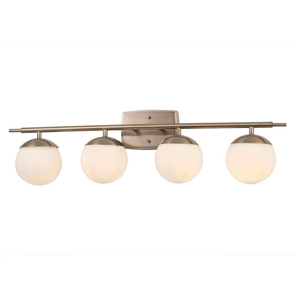 Justice Design Group EVOLV Fusion Epoch 4-Light Bath Bar with Opal Glass Shade
