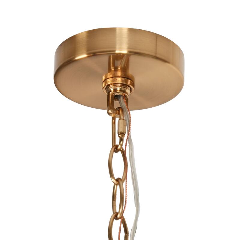 Modern Crystal 1-Light Gold Pendant Light for Kitchen Island Dining Room