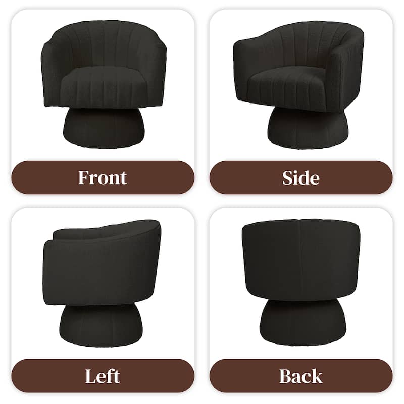 Ouyessir Oversized Modern Upholstered Barrel Chairs