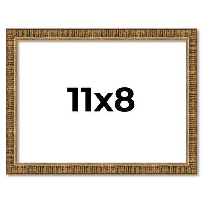 11x8 Frame Gold Kingsley Distressed Solid Wood Picture Frame Width