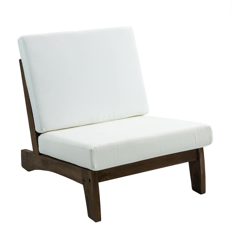 Sectional Wood Furniture 2 Seat Armless Patio Sofa
