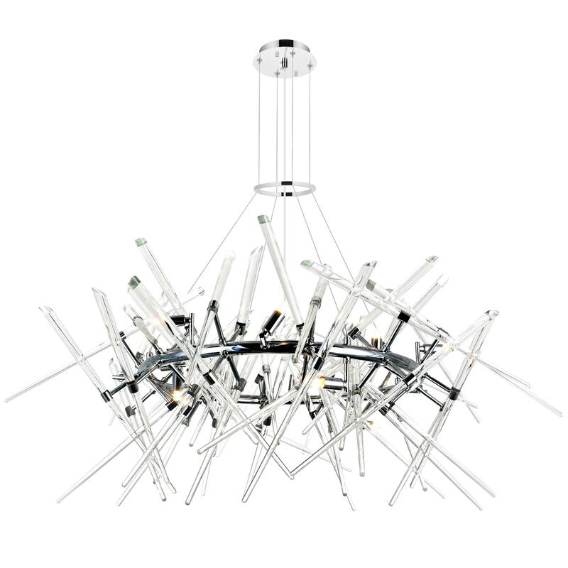 Icicle 12 Light Chandelier With Chrome Finish - Chrome