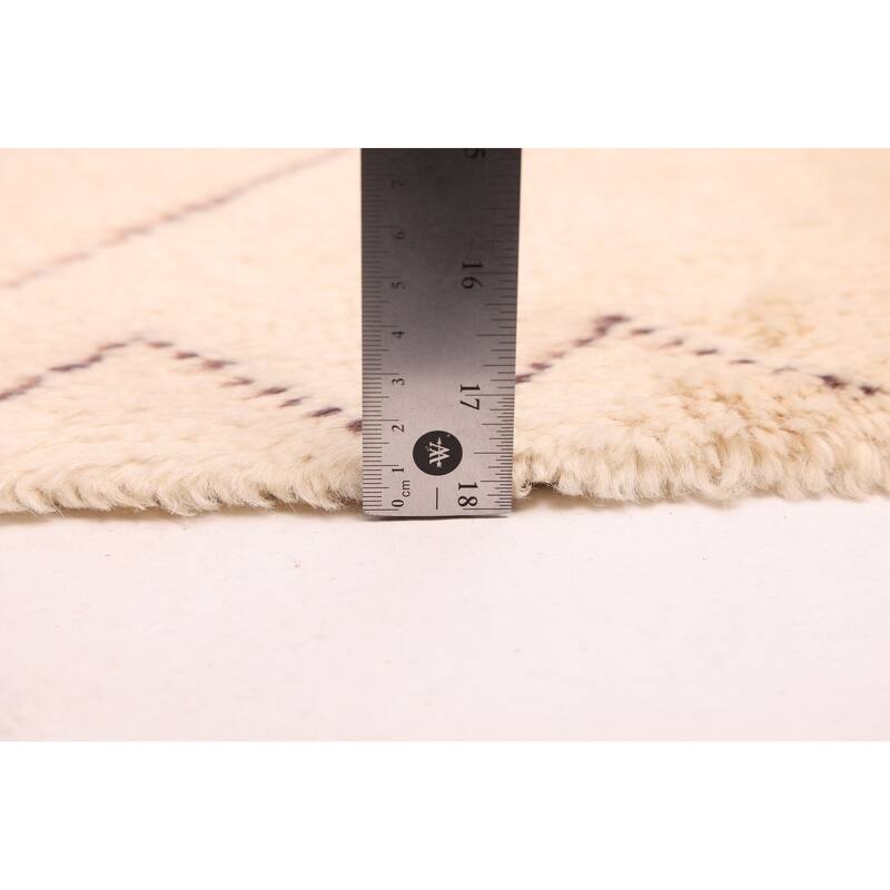 ECARPETGALLERY Hand-knotted Pak Finest Marrakesh Cream Wool Rug - 8'6 x 9'8