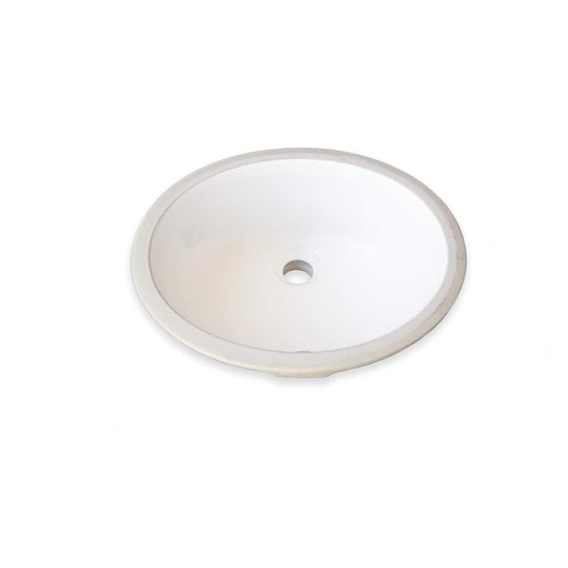Wells Oval Vitreous Ceramic Lavatory Single Bowl Undermount White 17 x 14 x 8