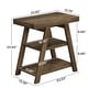 preview thumbnail 2 of 5, Industrial End Side Bed Table with Storage Shelf for Living Room
