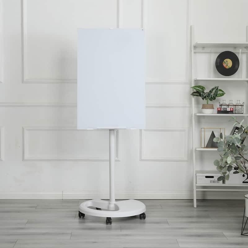 Tempered Glass Whiteboard with Adjustable Height