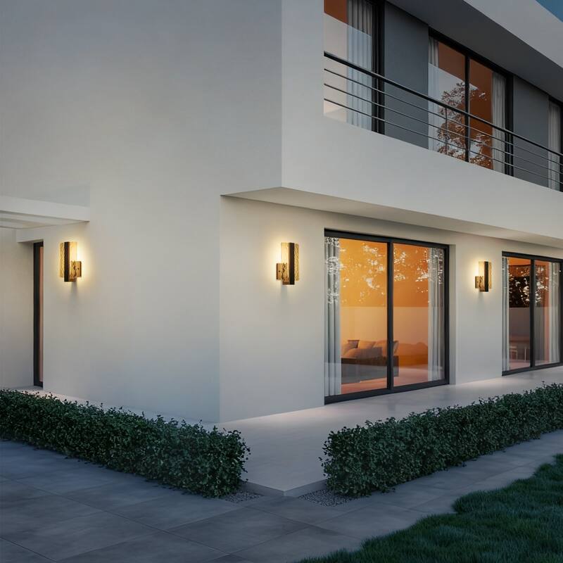Modern Outdoor LED Wall Lights 2 Packs