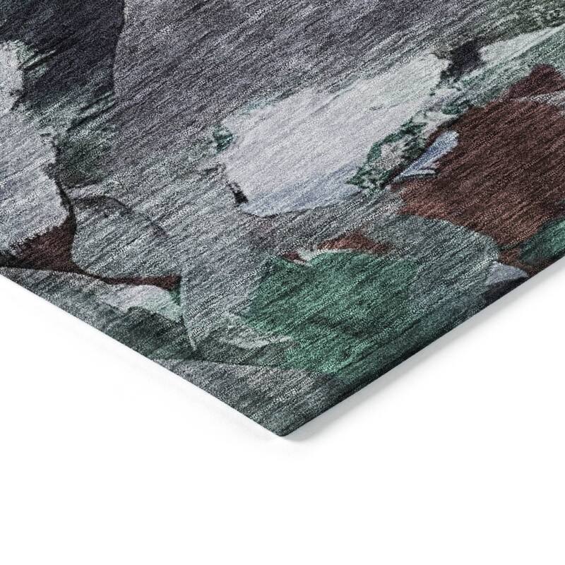 HomeRoots Abstract Transitional Rectangle Outdoor Rug