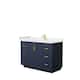 Option Dark Blue, Gold Trim, Carrara Cultured Marble Top