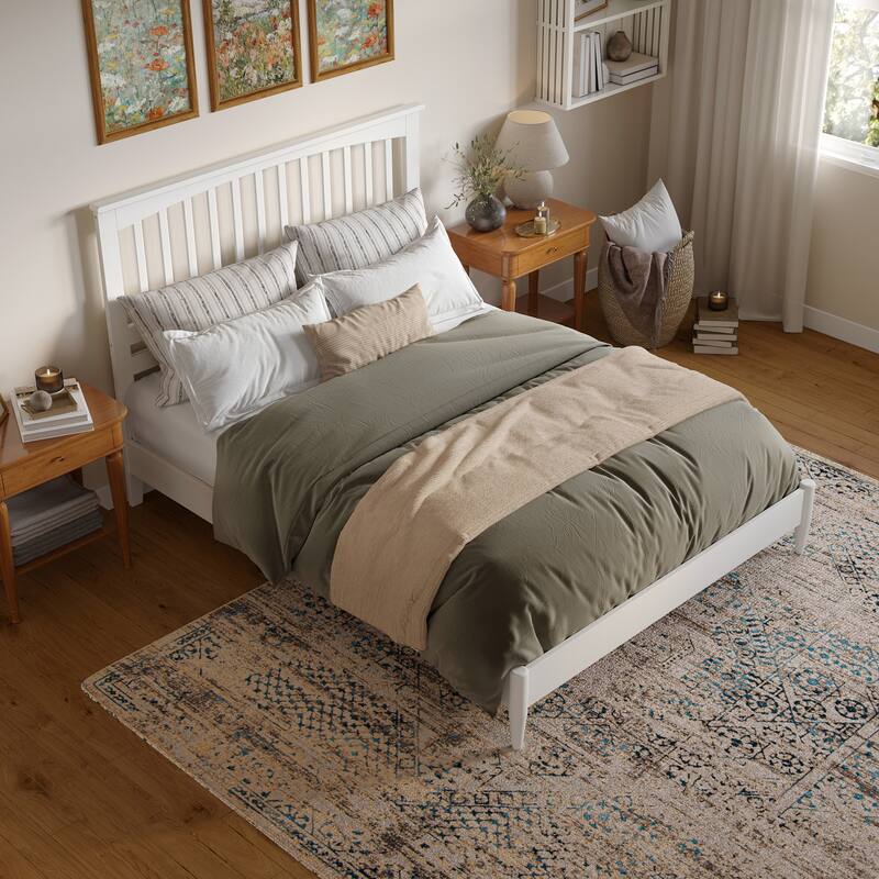 Becket Solid Wood Low Profile Platform Bed