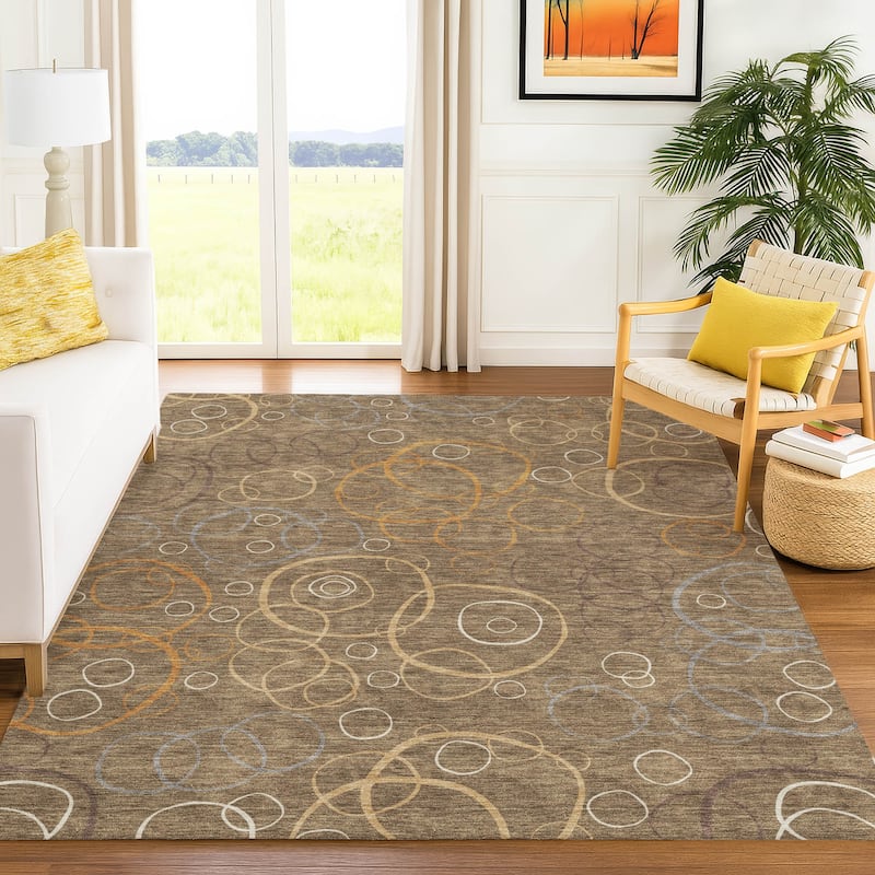 Machine Washable Indoor/ Outdoor Contemporary Nexus Chantille Rug