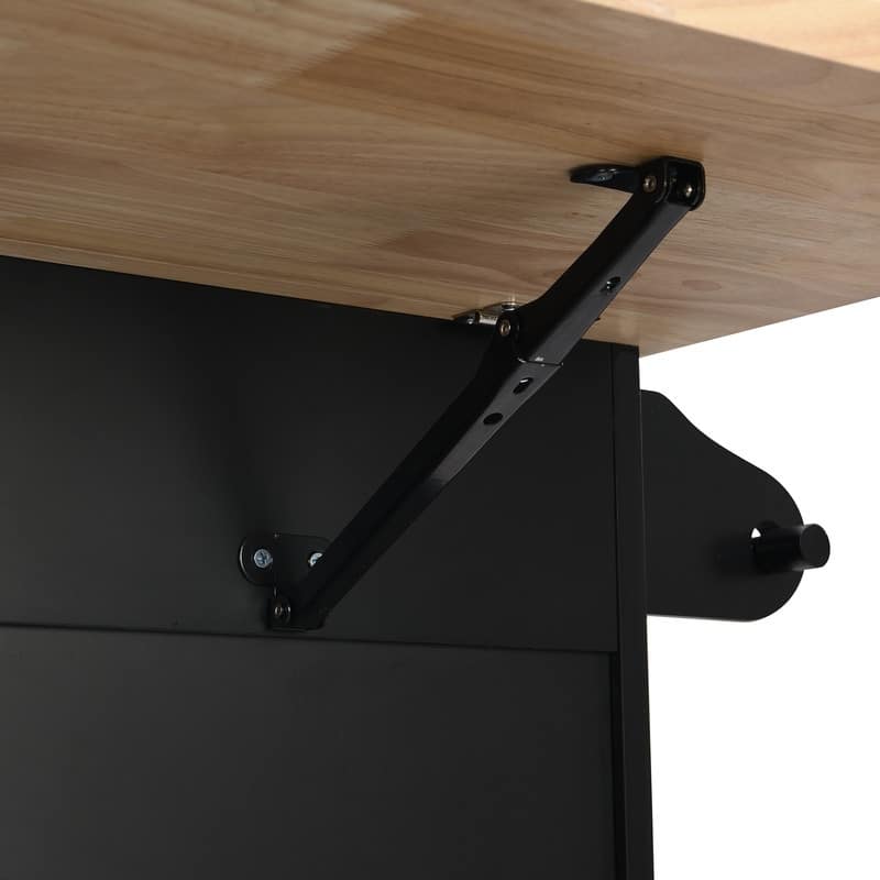 3-Piece Kitchen Island Set with Drop Leaf and 2 Seatings, Dining Table Set with Storage Cabinet, Drawers and Towel Rack