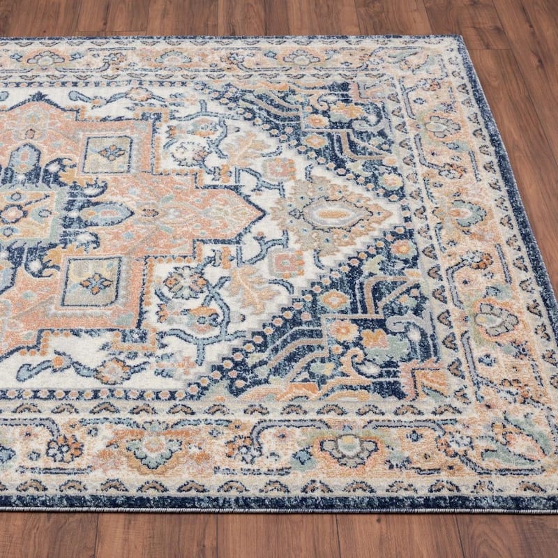 Luxe Weavers Oriental Medallion Area Rug, Stain-Resistant Carpet