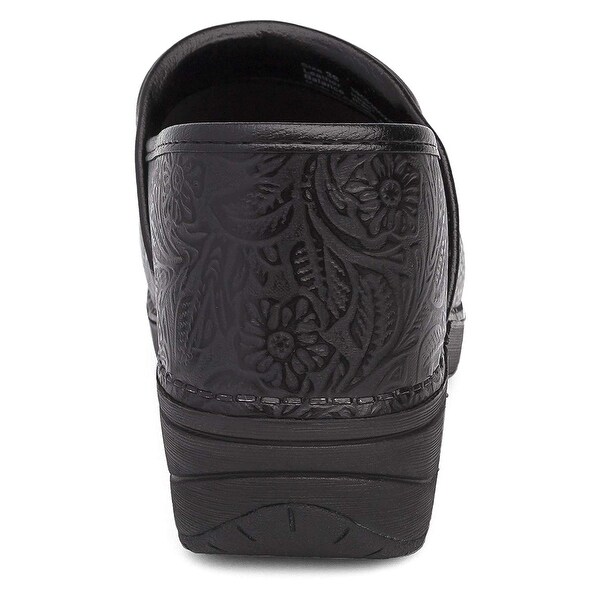 dansko black floral tooled