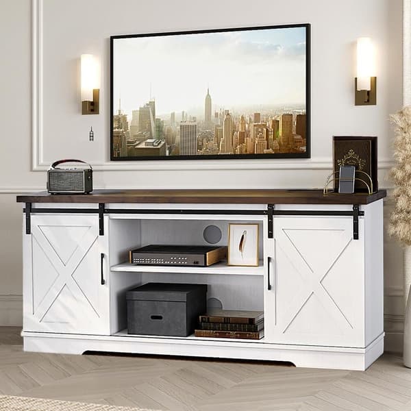 TV Stand Farmhouse Entertainment Center for 65 Inch
