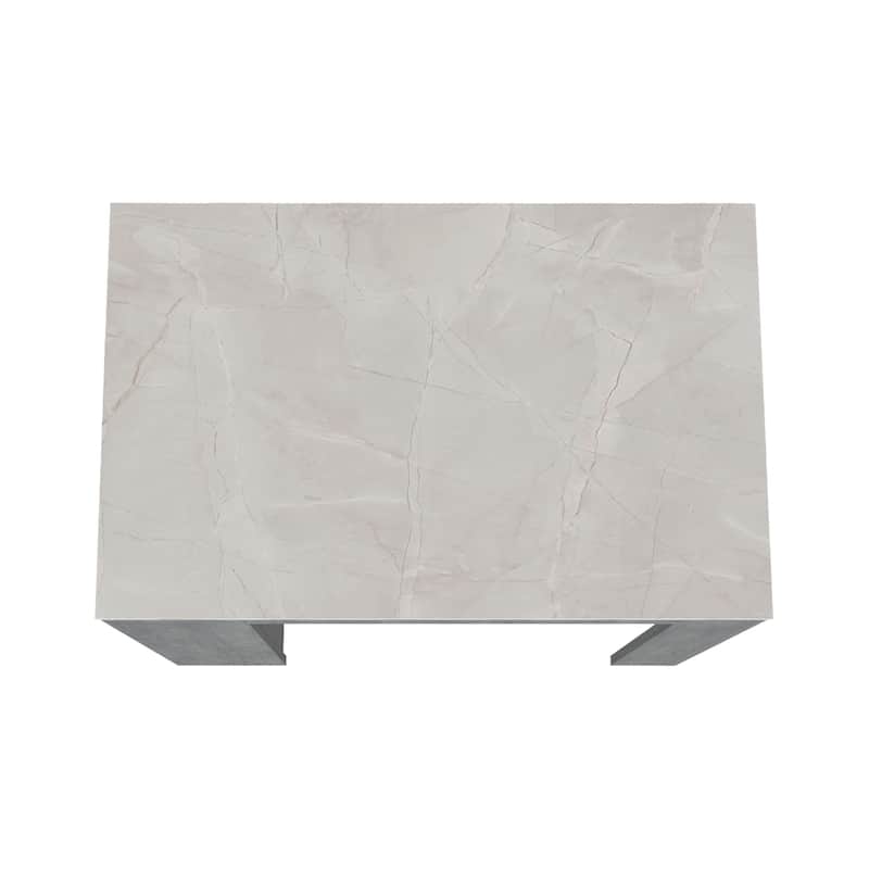 biza Marble Counter Height Table Top Kitchen Island