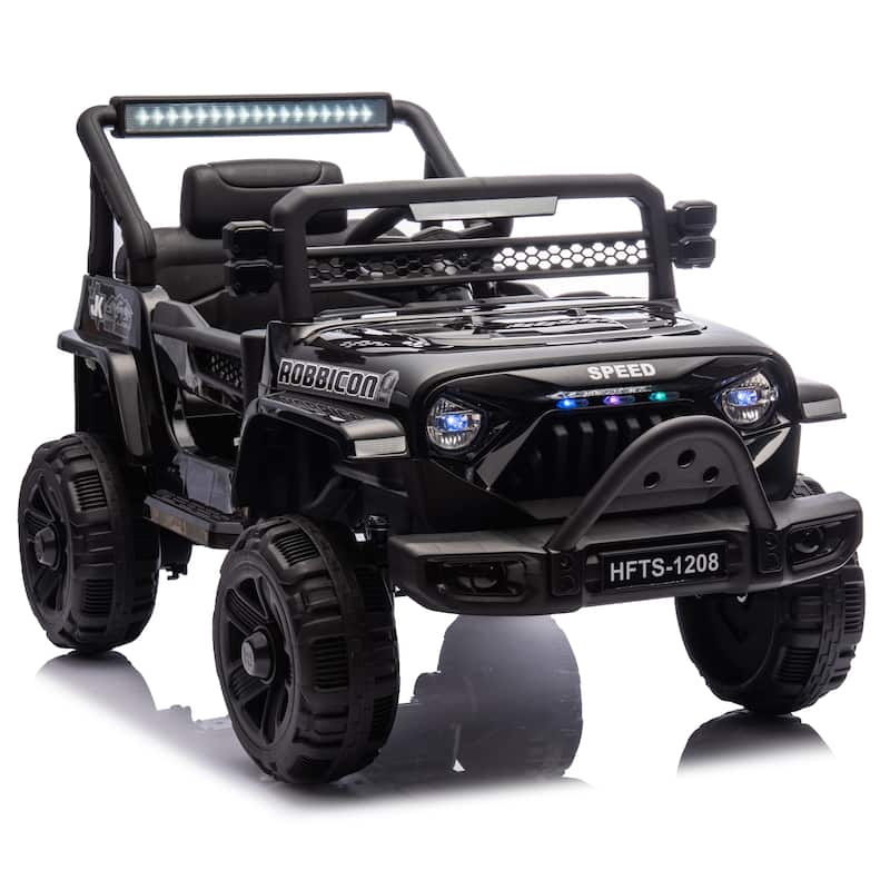 Kids Electric Car Ride on Car Black Electric Vehicle Off-Road Toy Car