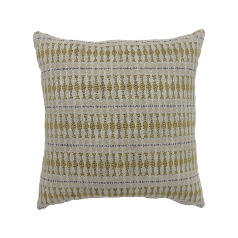 Sild Contemporary Fabric Throw Pillows by Furniture of America (Set of 2) - 21" x 21" - Yellow