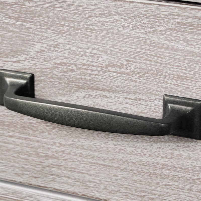 Furniture of America Eleanor Modern Rustic 2-Piece Weathered Grey Wood Panel Bedroom Set with Dentil Molding