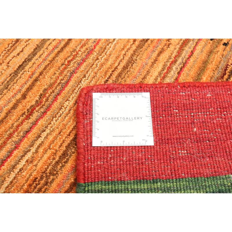 ECARPETGALLERY Hand Loomed Kashkuli Gabbeh Copper Wool Rug - 4'1 x 5'9