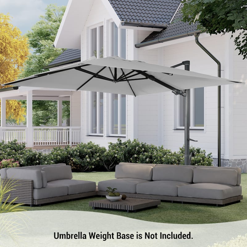10Ft Cantilever Umbrella Rectangular Crank Market Umbrella