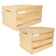 preview thumbnail 2 of 3, 2 Piece Unfinished Pine Pallet Style Full Crate Set - N/A