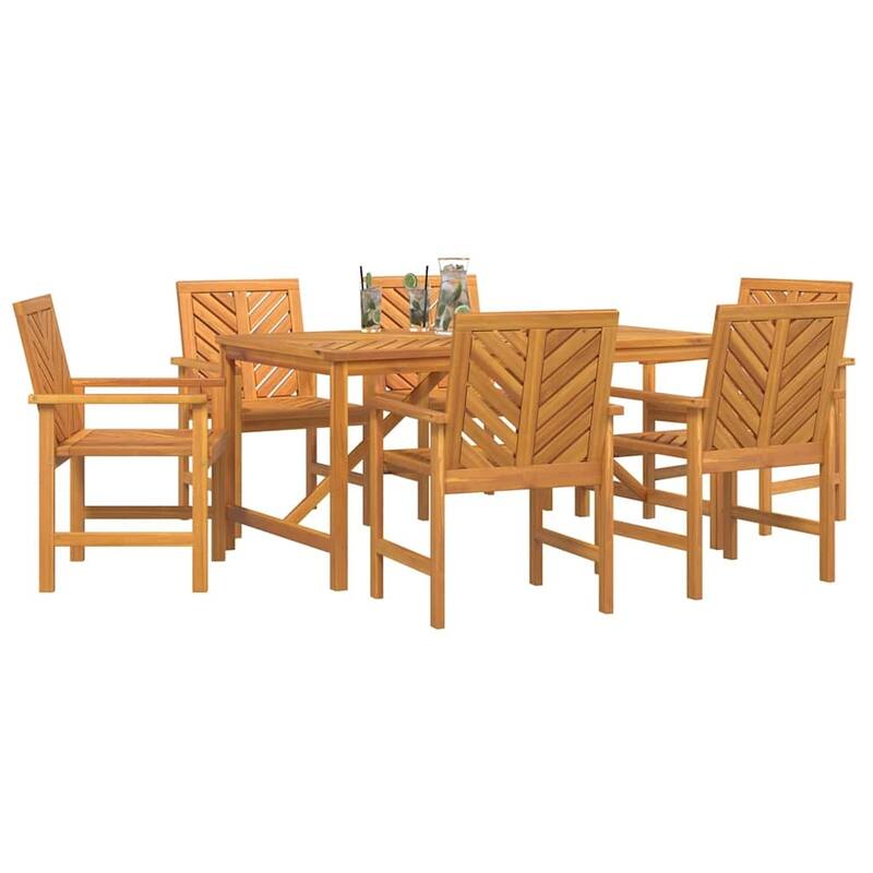 vidaXL Garden Dining Set 3/7 pcs Brown 59.1" x 35.4" x 29.1 - 59.1" x 35.4" x 29.1