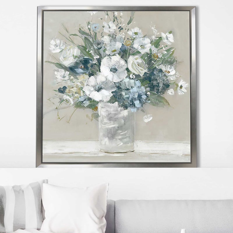 "Neutral Bouquet" Print on Floating Canvas
