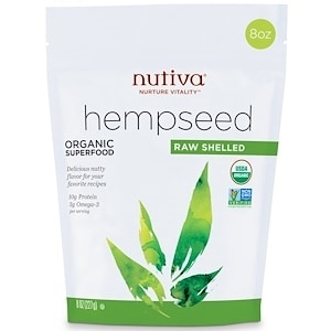 Nutiva Organic Hemp Seed - Raw ShelLED - 8 oz