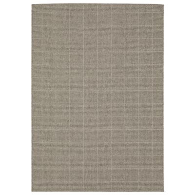 Style Haven Calayan Woven Gridwork Grey Ultimate Performance Area Rug~