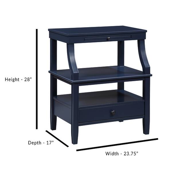 dimension image slide 2 of 3, Newport Storage Nightstand by Greyson Living