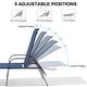 preview thumbnail 17 of 62, Set of 4 Lounge Chairs Outdoor Chaise Lounge with Arms and Adjustable Back