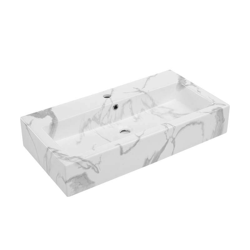 Voltaire Wide Rectangle Wall Hung Sink