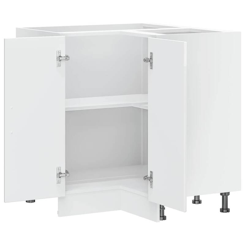 vidaXL Kitchen Corner Base Cabinet High gloss white Engineered wood - 29.7 x 29.7 x 32.1
