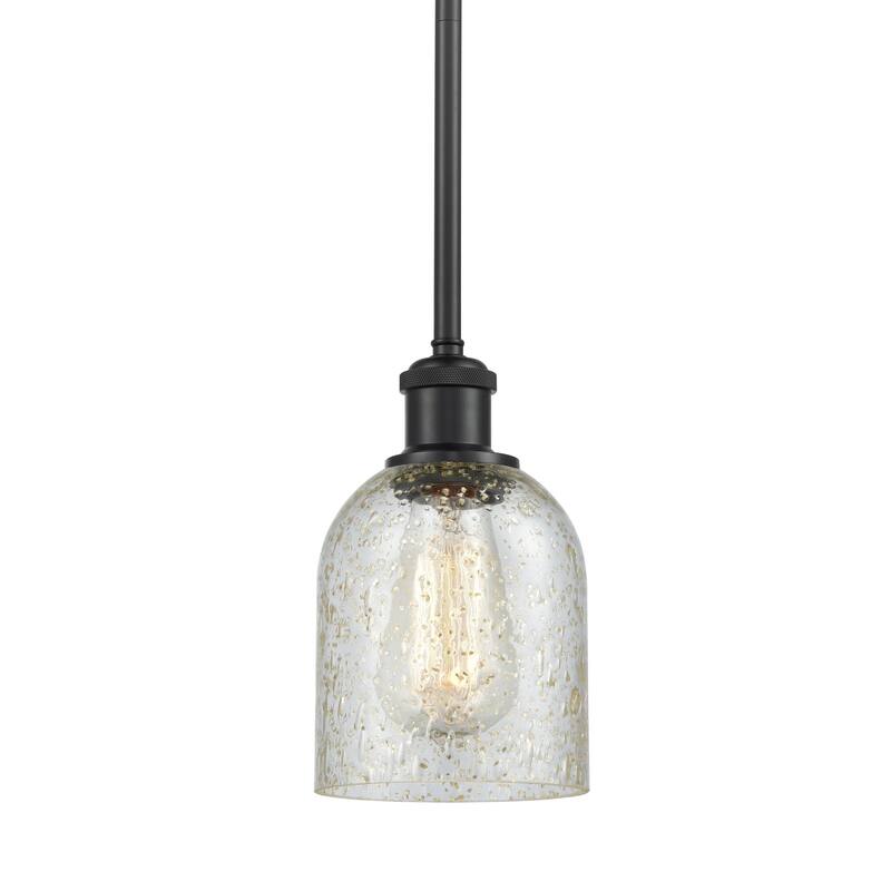 Innovations Lighting 516-1S-10-5 Caledonia Pendant Caledonia 5" Wide - Mica / Matte Black