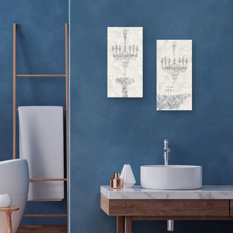 Taupe Bath I, Taupe Bath II by Design Lab Canvas Art Prints